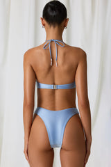 Underwired Halterneck Bikini Top in Sky Blue