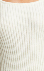 Nina knitted Maxi Dress - Scoop Neck Knitted Maxi Dress in Beige