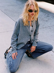 Better Than Fiction Cardigan – Soft Grey Knit Layering Essential