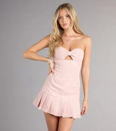 Sweet Like Sequin Tweed Strapless Mini Dress