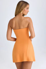 Modal Bandeau Mini Dress in Sunset Orange