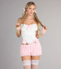 Little Bo Peep Satin Corset & Skirt Set