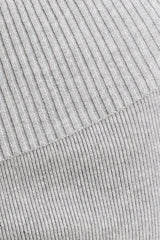 Chunky Knit Kick Flare Trousers in Heather Grey