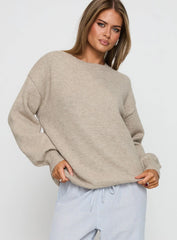 Ryanna Cozy Knit Sweater – Classic Beige Pullover for Effortless Style