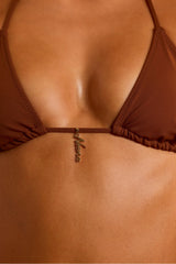 Triangle Bikini Top in Brown